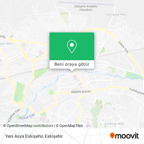 Yeni Asya Eskişehir harita