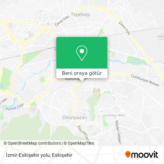 İzmir-Eskişehir yolu harita