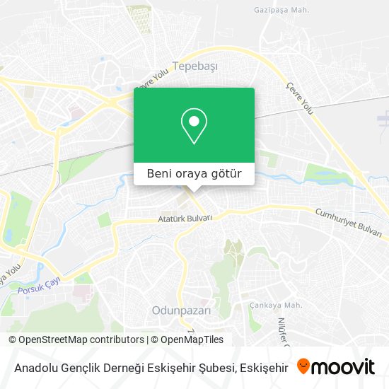 Anadolu Gençlik Derneği Eskişehir Şubesi harita