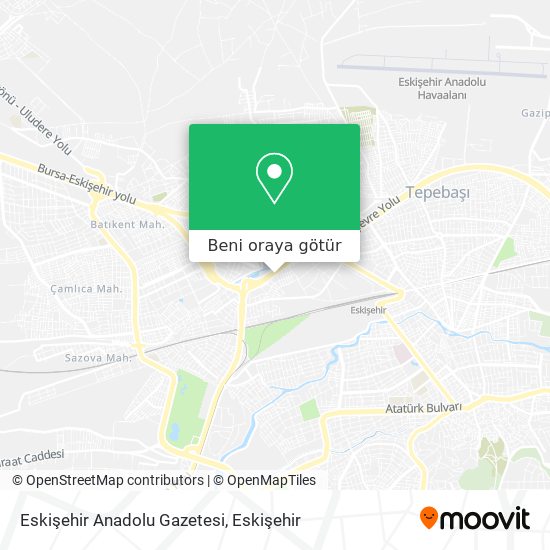 Eskişehir Anadolu Gazetesi harita