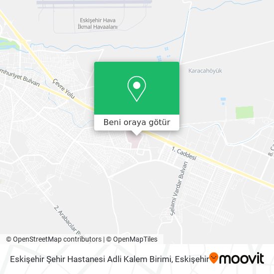 Eskişehir Şehir Hastanesi Adli Kalem Birimi harita