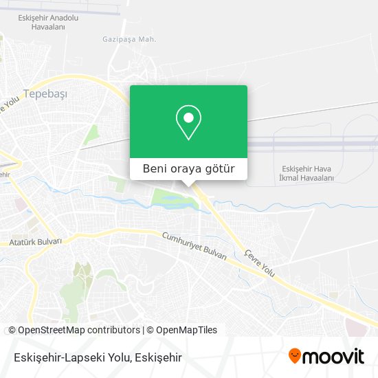 Eskişehir-Lapseki Yolu harita