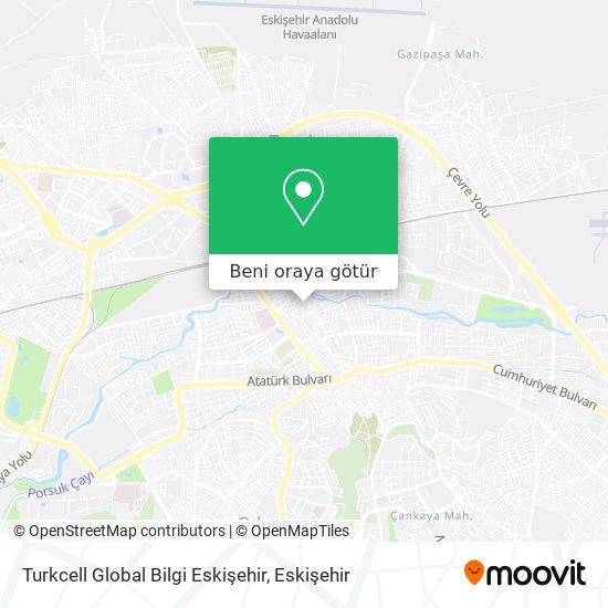 Turkcell Global Bilgi Eskişehir harita