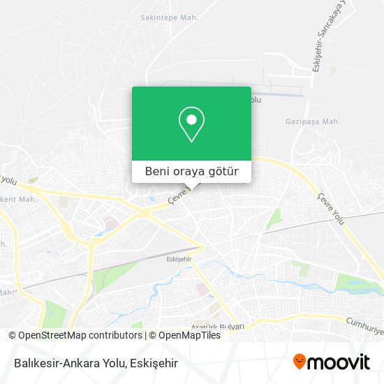 Balıkesir-Ankara Yolu harita