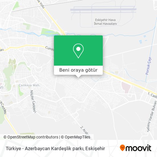 Türkiye - Azerbaycan Kardeşlik parkı harita