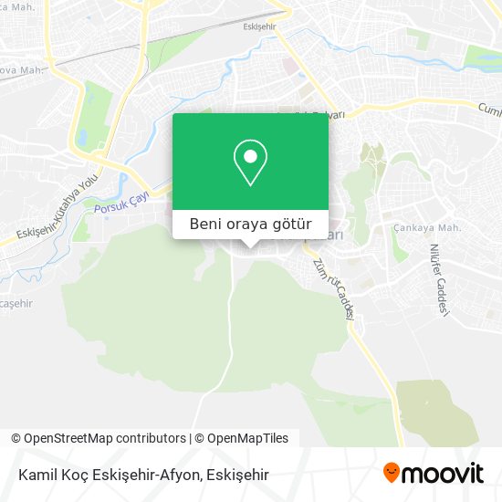 Kamil Koç Eskişehir-Afyon harita