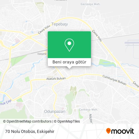 70 Nolu Otobüs harita
