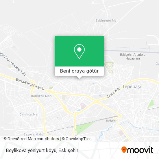 Beylikova yeniyurt köyü harita