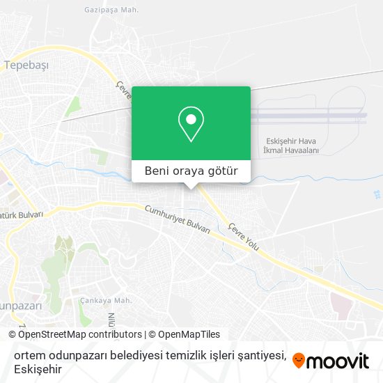 ortem odunpazarı belediyesi temizlik işleri şantiyesi harita