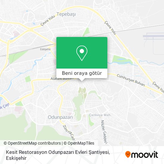 Kesit Restorasyon Odunpazarı Evleri Şantiyesi harita