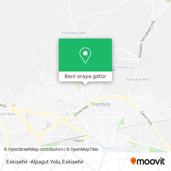 Eskişehir -Alpagut Yolu harita