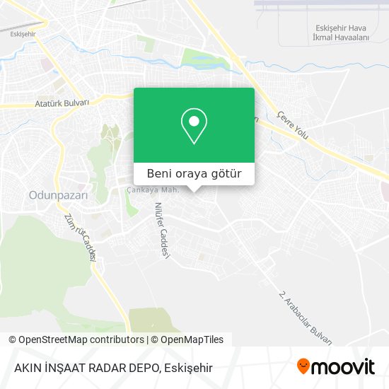 AKIN İNŞAAT RADAR DEPO harita