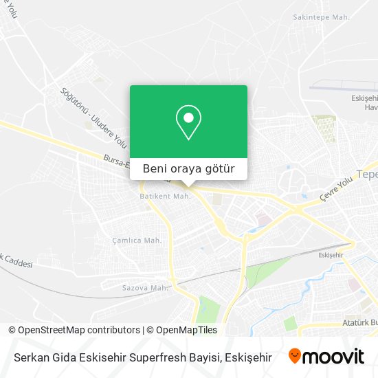 Serkan Gida Eskisehir Superfresh Bayisi harita