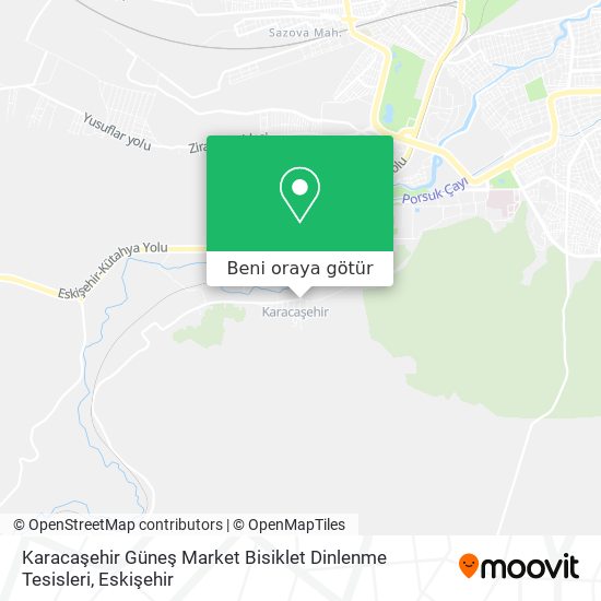 Karacaşehir Güneş Market Bisiklet Dinlenme Tesisleri harita