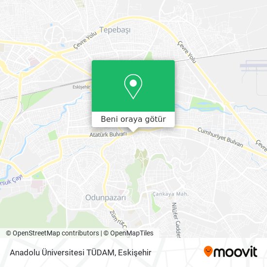 Anadolu Üniversitesi TÜDAM harita