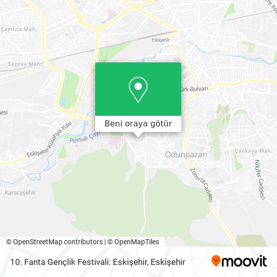 10. Fanta Gençlik Festivali: Eskişehir harita