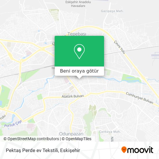 Pektaş Perde ev Tekstili harita