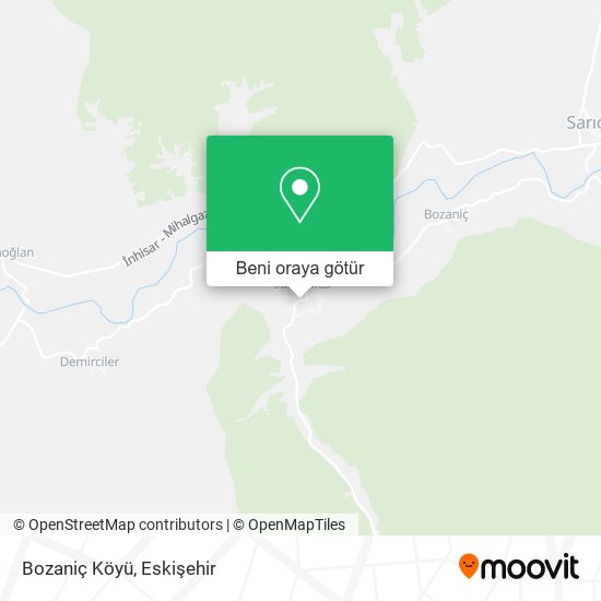 Bozaniç Köyü harita