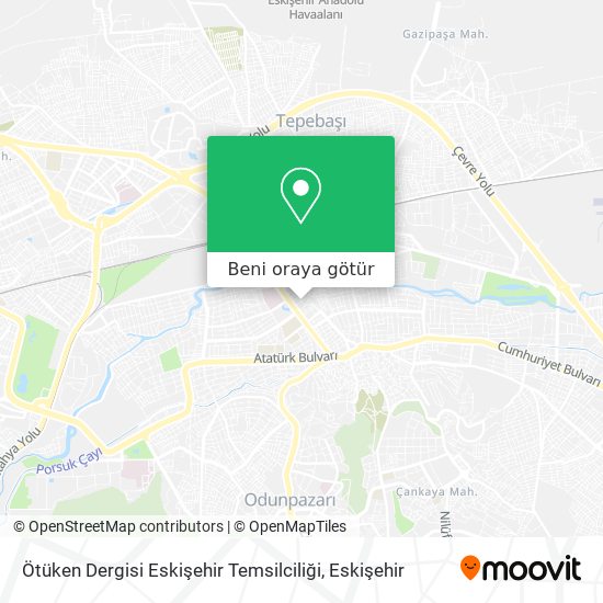 Ötüken Dergisi Eskişehir Temsilciliği harita