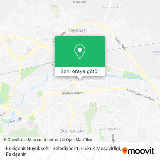 Eskişehir Büyükşehir Belediyesi 1. Hukuk Müşavirliği harita