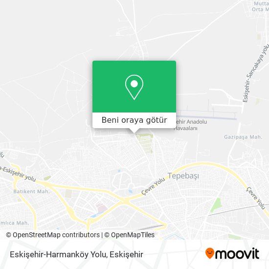 Eskişehir-Harmanköy Yolu harita