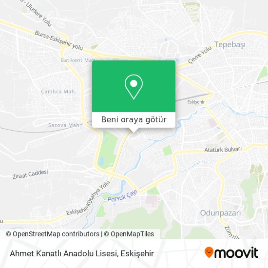 Ahmet Kanatlı Anadolu Lisesi harita