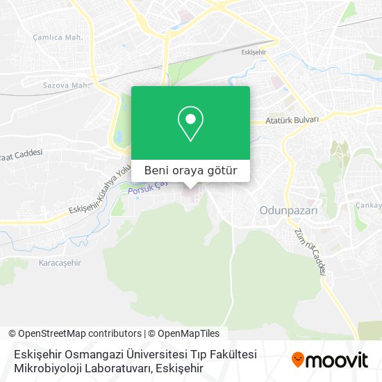 Eskişehir Osmangazi Üniversitesi Tıp Fakültesi Mikrobiyoloji Laboratuvarı harita