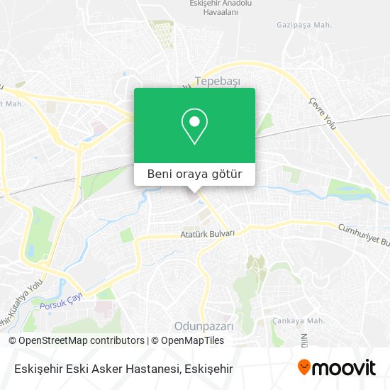 Eskişehir Eski Asker Hastanesi harita