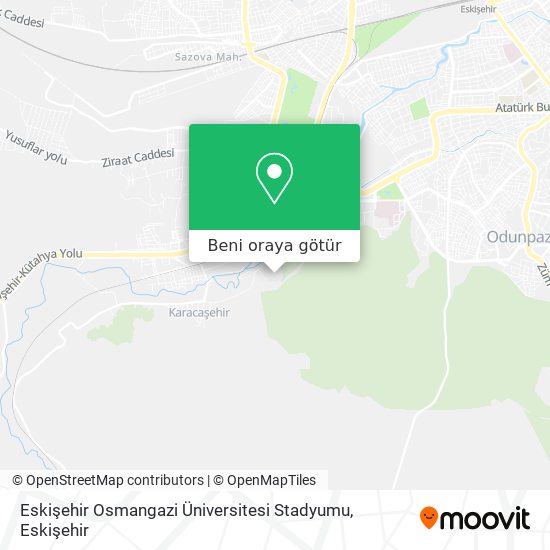 Eskişehir Osmangazi Üniversitesi Stadyumu harita