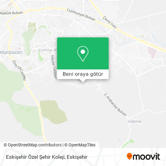 Eskişehir Özel Şehir Koleji harita