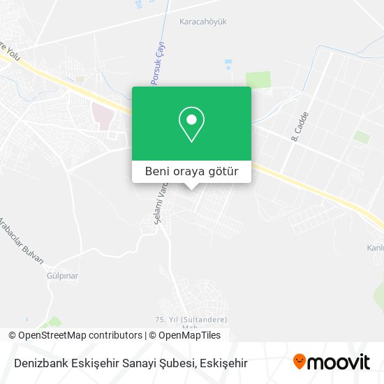 Denizbank Eskişehir Sanayi Şubesi harita