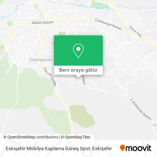 Eskişehir Mobilya Kaplama Güneş Spot harita