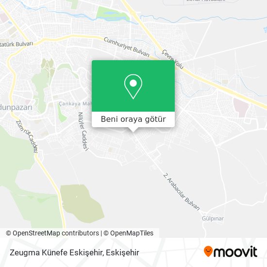 Zeugma Künefe Eskişehir harita