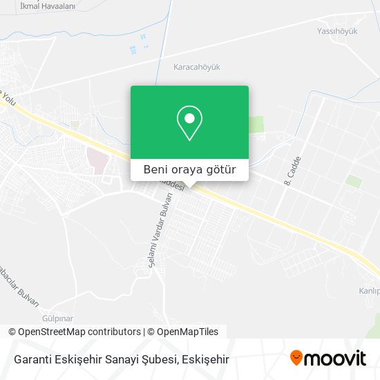 Garanti Eskişehir Sanayi Şubesi harita