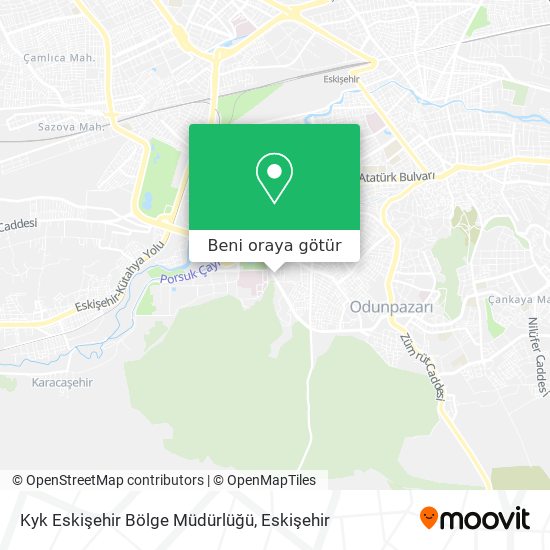 Kyk Eskişehir Bölge Müdürlüğü harita