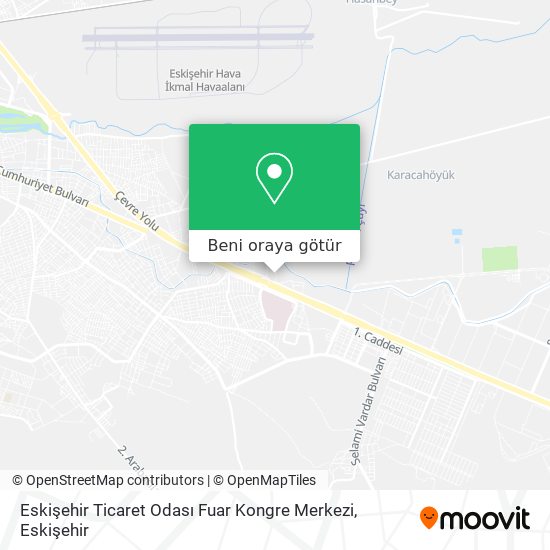 Eskişehir Ticaret Odası Fuar Kongre Merkezi harita