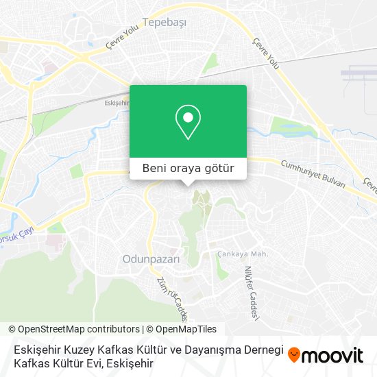 Eskişehir Kuzey Kafkas Kültür ve Dayanışma Dernegi Kafkas Kültür Evi harita