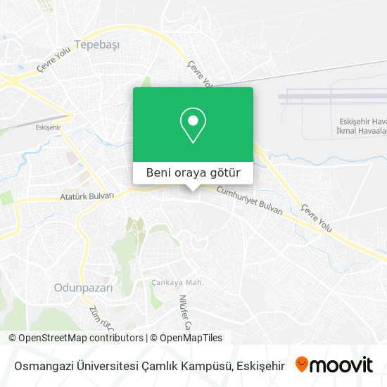 Osmangazi Üniversitesi Çamlık Kampüsü harita