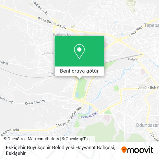 Eskişehir Büyükşehir Belediyesi Hayvanat Bahçesi harita