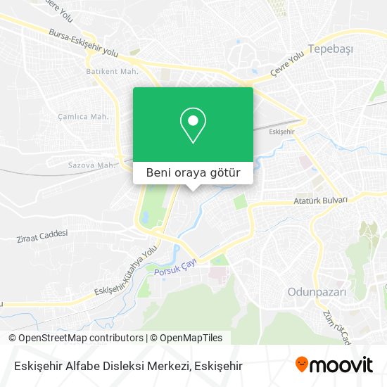 Eskişehir Alfabe Disleksi Merkezi harita