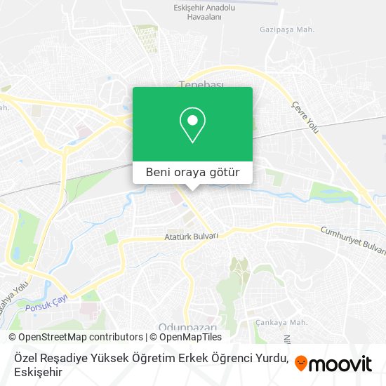 Özel Reşadiye Yüksek Öğretim Erkek Öğrenci Yurdu harita