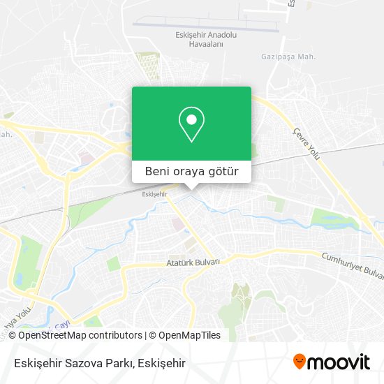 Eskişehir Sazova Parkı harita