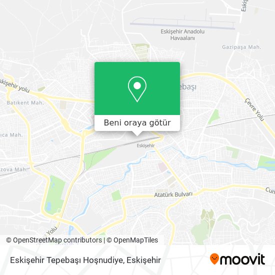 Eskişehir Tepebaşı Hoşnudiye harita