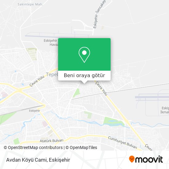 Avdan Köyü Cami harita