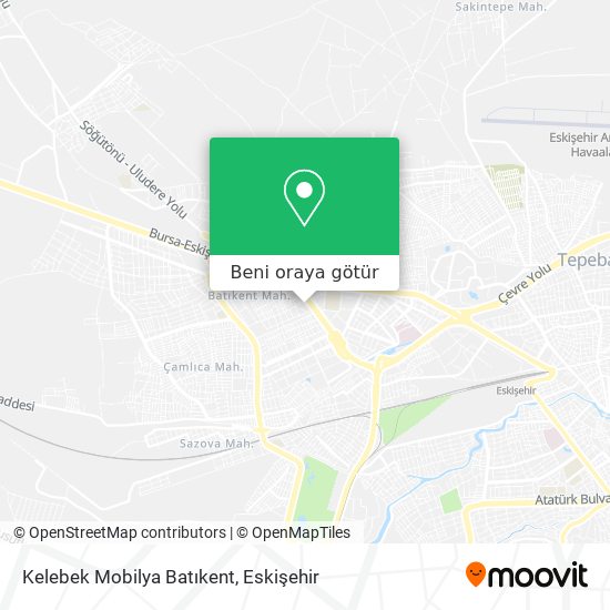 Kelebek Mobilya Batıkent harita
