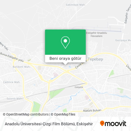 Anadolu Üniversitesi-Çizgi Film Bölümü harita