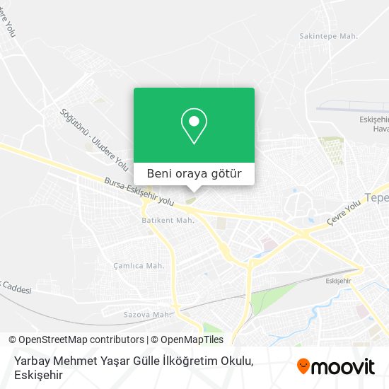 Yarbay Mehmet Yaşar Gülle İlköğretim Okulu harita