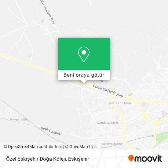 Özel Eskişehir Doğa Koleji harita