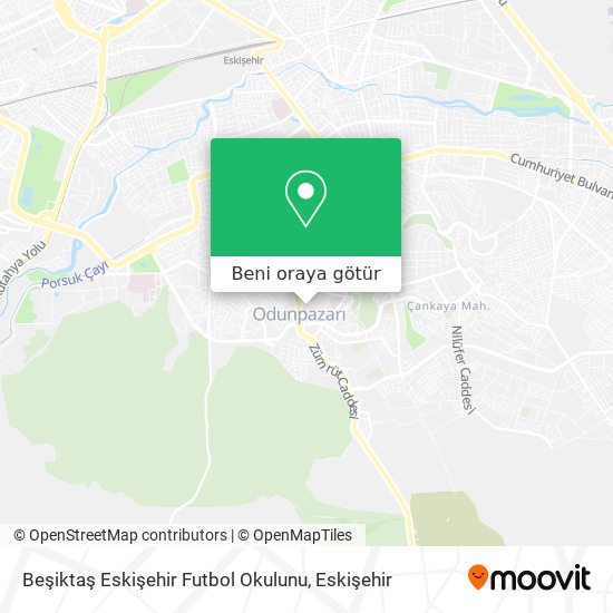 Beşiktaş Eskişehir Futbol Okulunu harita