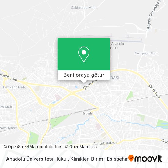 Anadolu Üniversitesi Hukuk Klinikleri Birimi harita